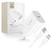 TECH-PROTECT NC20W мрежово зарядно 1-порт PD 20W + кабел Lightning, бяло - TECH-PROTECT NC20W мрежово зарядно 1-порт PD 20W + кабел Lightning, бяло - 5906302362899