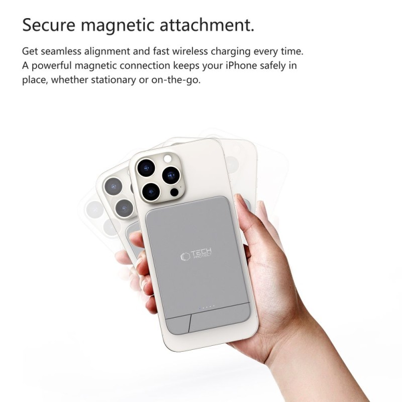 Tech-Protect PB15 LifeMag MagSafe Power Bank 10000 mAh Space Grey - 5906302362905