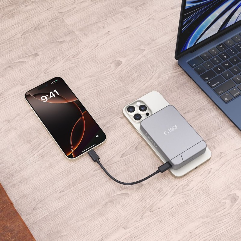 Tech-Protect PB15 LifeMag MagSafe Power Bank 10000 mAh Space Grey - 5906302362905