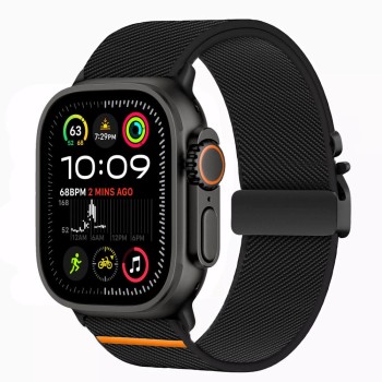 Tech-Protect Nylon Clasp за Apple Watch 8/9/10/11/SE/Ultra (44/45/46/49 мм) Black Tech-Protect Nylon Clasp за Apple Watch 8/9/10/11/SE/Ultra (44/45/46/49 мм) Black