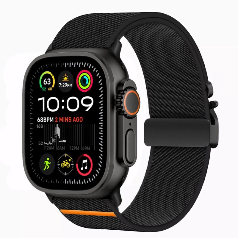Tech-Protect Nylon Clasp за Apple Watch 8/9/10/11/SE/Ultra (44/45/46/49 мм) Black - Tech-Protect Nylon Clasp за Apple Watch 8/9/10/11/SE/Ultra (44/45/46/49 мм) Black - 5906302363018