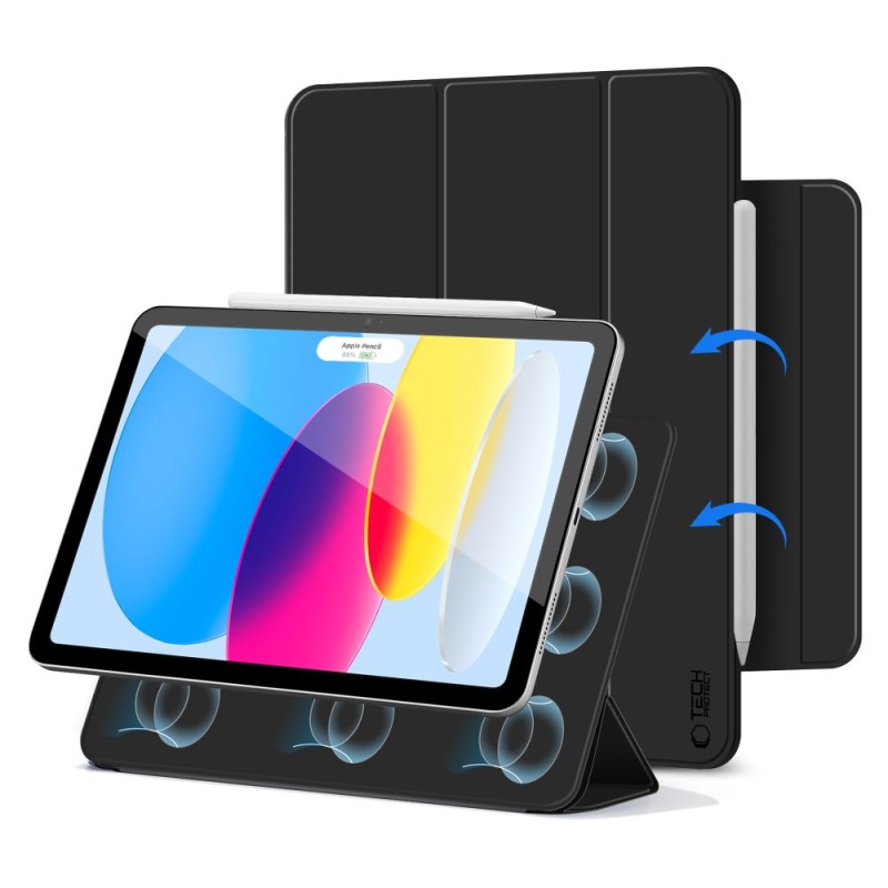 TECH-PROTECT SMARTCASE MAGNETIC калъф с магнити за iPad 10.9” (10/2022) / iPad 11” (11/2025) черен - 5906302363094