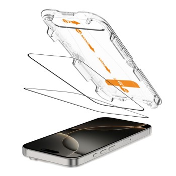 Tech-Protect Quick Set+ втвърдено стъкло за iPhone 16 Pro Black (2 бр.) Tech-Protect Quick Set+ втвърдено стъкло за iPhone 16 Pro Black (2 бр.)