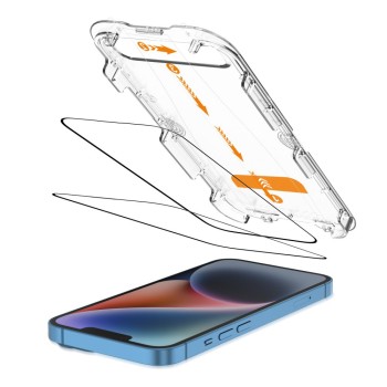 Tech-Protect Quick Set+ закалено стъкло за iPhone 13 / 13 Pro / 14 / 16E / 17E (2 бр.) Black Tech-Protect Quick Set+ закалено стъкло за iPhone 13 / 13 Pro / 14 / 16E / 17E (2 бр.) Black