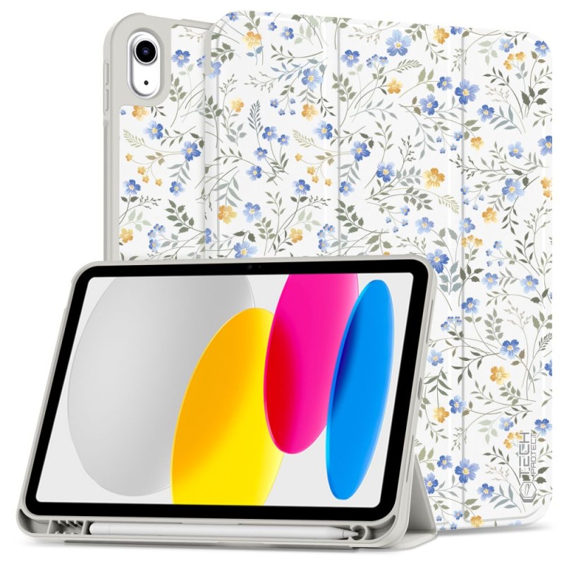 Tech-Protect SmartCase Pen за iPad 10.9 (10/2022) и iPad 11 (11/2025) – пролетни цветя - 5906302363193