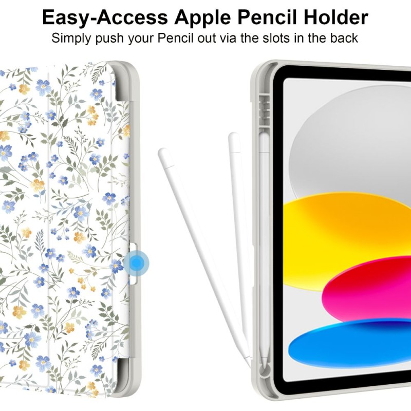 Tech-Protect SmartCase Pen за iPad 10.9 (10/2022) и iPad 11 (11/2025) – пролетни цветя - 5906302363193