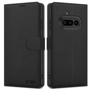 Tech-Protect Wallet еко-кожен калъф с поставка за Nothing Phone 3A (матово черно)