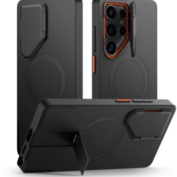 TECH-PROTECT KEVLAR AURA MagSafe кейс за Galaxy S25 Ultra Black/Orange