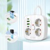 TECH-PROTECT PCS3X4 захранваща лента 200 см, 3 мрежови контакта, 2× USB-A, 2× USB-C, бяла - TECH-PROTECT PCS3X4 захранваща лента 200 см, 3 мрежови контакта, 2× USB-A, 2× USB-C, бяла - 5906302363421