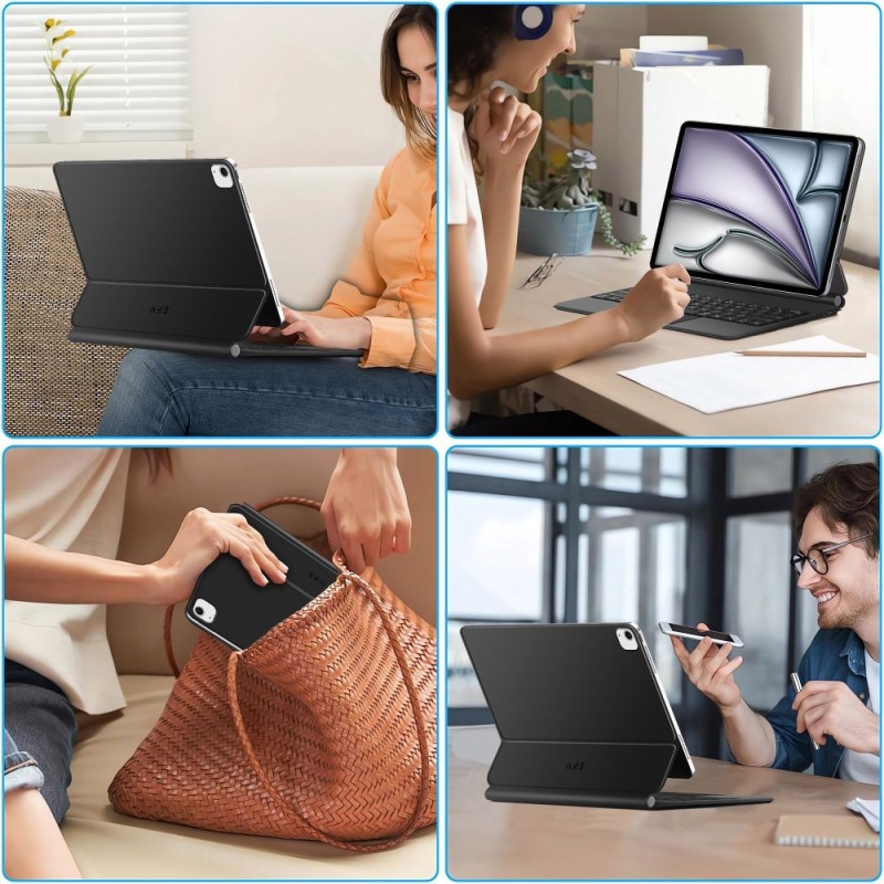 Tech-Protect SmartCase Magnetic + Bluetooth клавиатура за iPad Pro 12.9” (4/5/6 gen 2020-2022) и iPad Air 13” (1/2/3 gen 2024-2026) Black - Tech-Protect SmartCase Magnetic + Bluetooth клавиатура за iPad Pro 12.9” (4/5/6 gen 2020-2022) и iPad Air 13” (1/2/3 gen 2024-2026) Black - 5906302363452
