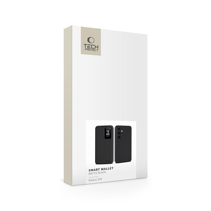 TECH-PROTECT SMART WALLET ЗА GALAXY S25 МАТОВО ЧЕРНО - TECH-PROTECT SMART WALLET ЗА GALAXY S25 МАТОВО ЧЕРНО - 5906302363483