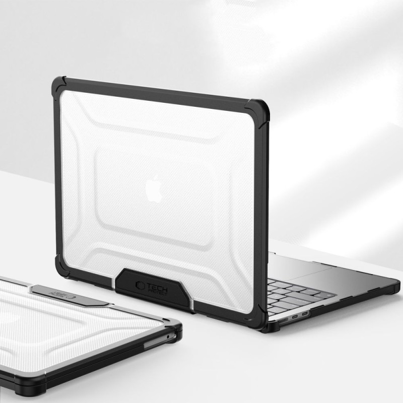 TECH-PROTECT SMARTSHELL PRO за MacBook Air 13 (M2-M5) 2023-2026 Black/Clear - 5906302363551
