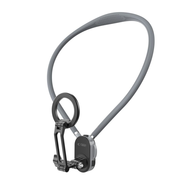 Tech-Protect AC200 Магнитна стойка за врат с MagSafe & GoPro & DJI, сива - Tech-Protect AC200 Магнитна стойка за врат с MagSafe & GoPro & DJI, сива - 5906302363599