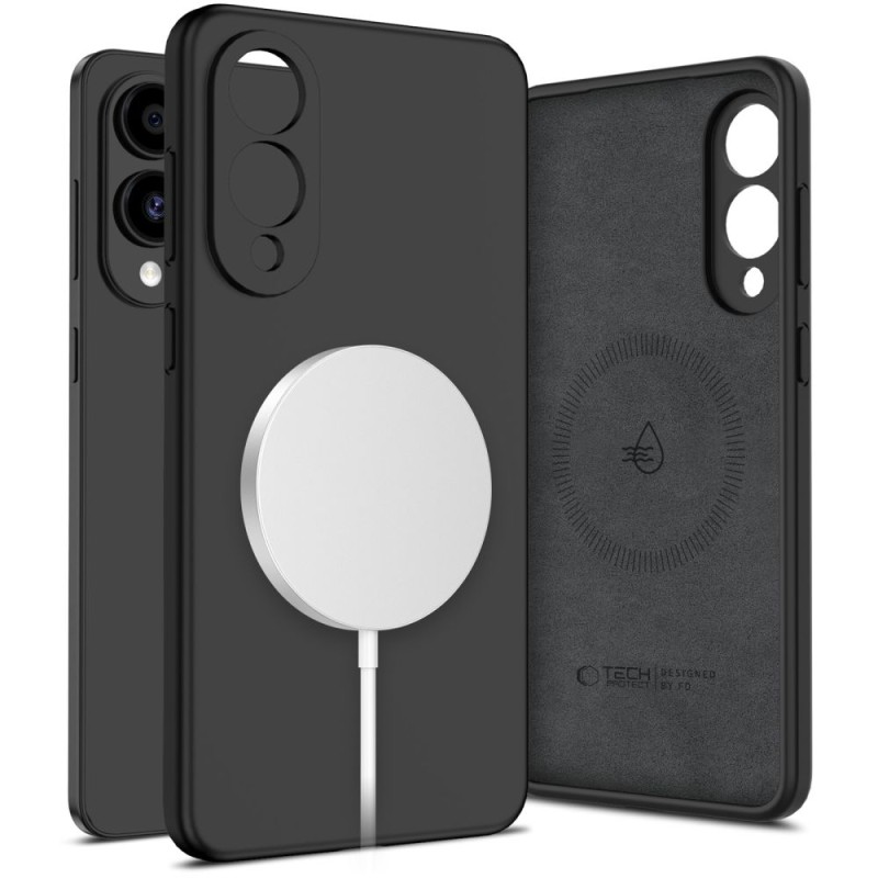 TECH-PROTECT Liquid Silicone MagSafe за Galaxy S25 Edge Black - 5906302363681