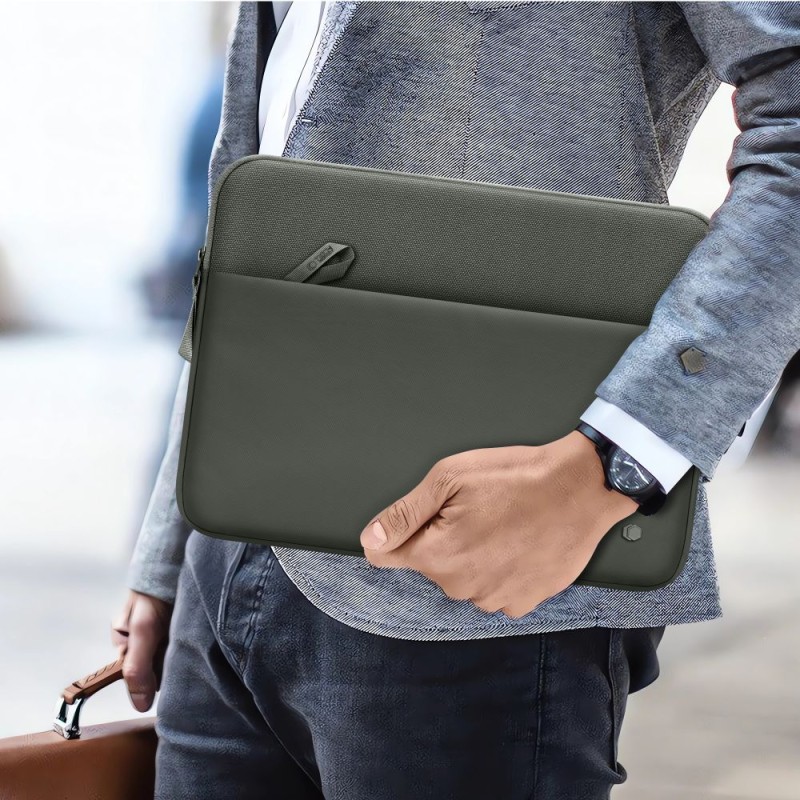 Tech-Protect Sleeve за лаптоп 13–14, армейско зелено - Tech-Protect Sleeve за лаптоп 13–14, армейско зелено - 5906302368020