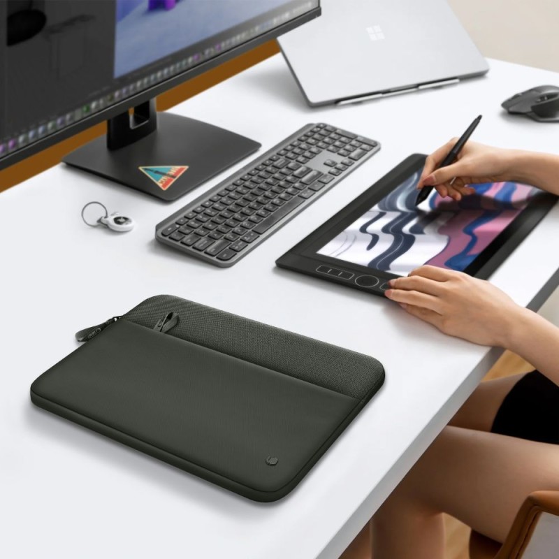 Tech-Protect Sleeve за лаптоп 13–14, армейско зелено - Tech-Protect Sleeve за лаптоп 13–14, армейско зелено - 5906302368020
