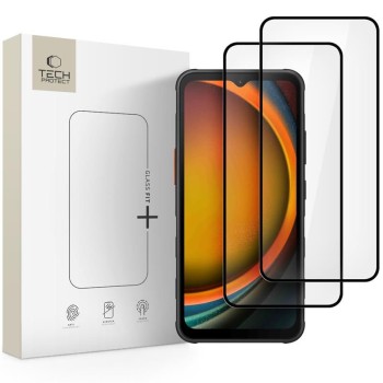 Tech-Protect Glass Fit+ 2-пак закалено стъкло за Galaxy XCover 7 / 7 Pro (черно)