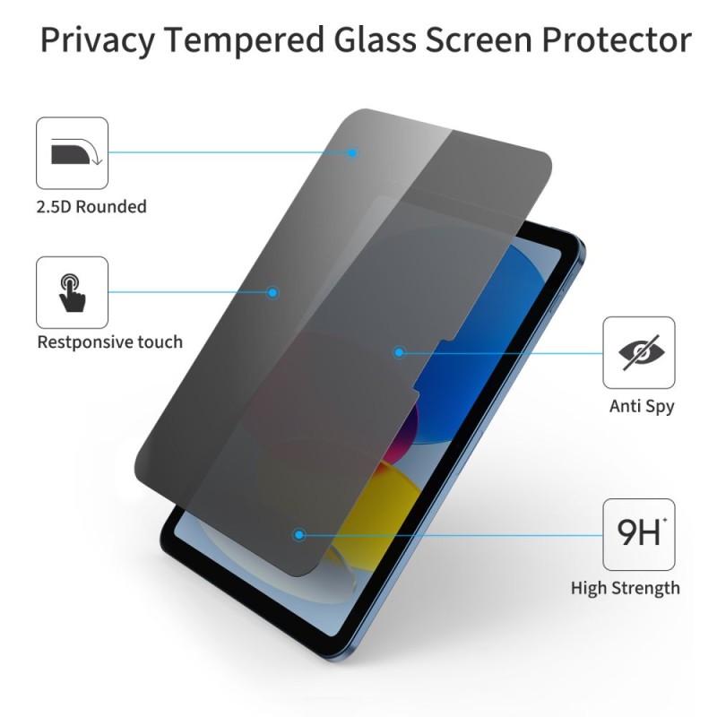 Tech-Protect Anti Spy Glass Pro+ Privacy стъкло за iPad 10.9” (10/2022) / 11” (11/2025) - 5906302368129