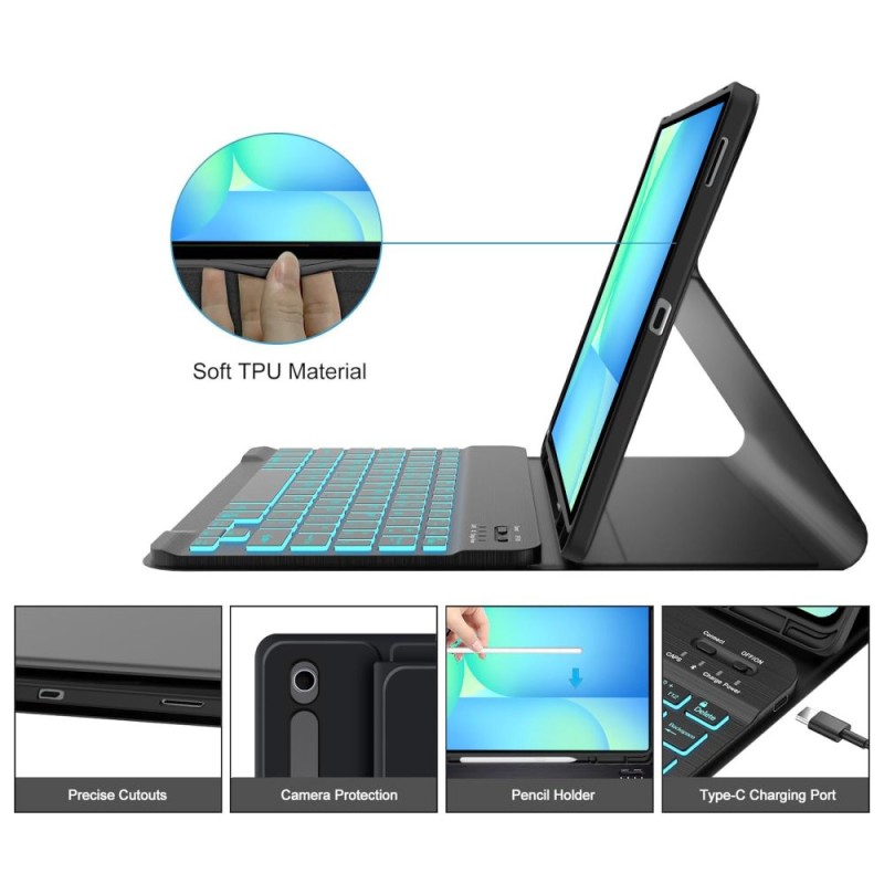 TECH-PROTECT SC Pen + клавиатура за GALAXY TAB S10 FE+ 13.1 (X620 / X626B) черна - 5906302368259