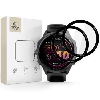 Tech-Protect Glass Flex+ хибридно стъкло 2 броя за Garmin Forerunner 970 / 570 (47 мм) черно