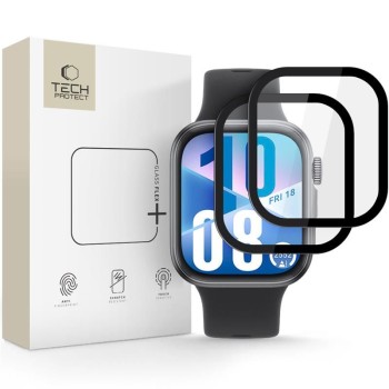 Tech-Protect Glass Flex+ хибридно стъкло 2-пак за Huawei Watch Fit 3 (черно)