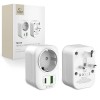 Tech-Protect TA100 Travel Adapter UK към EU (бял) - 5906302368525