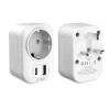 Tech-Protect TA100 Travel Adapter UK към EU (бял) - 5906302368525
