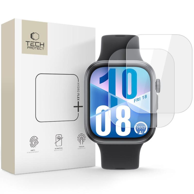 Tech-Protect Hydro Flex+ хидрогелно фолио (2 бр.) за Huawei Watch Fit 3 / 4 CLEAR - 5906302368549