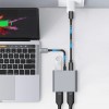 TECH-PROTECT HB08 HUB адаптер 4в1 Type-C + USB 2.0 + 2× HDMI 4K 60Hz, space grey - TECH-PROTECT HB08 HUB адаптер 4в1 Type-C + USB 2.0 + 2× HDMI 4K 60Hz, space grey - 5906302368624
