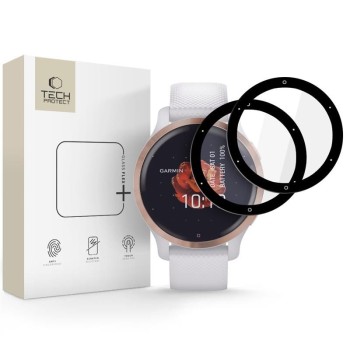 Tech-Protect Glass Flex+ хибридно стъкло 2-пак за Garmin Venu 2S (Black)