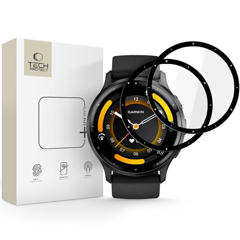 Tech-Protect Glass Flex+ хибридно стъкло за Garmin Venu 3 (2 бр.) Black - 5906302368785