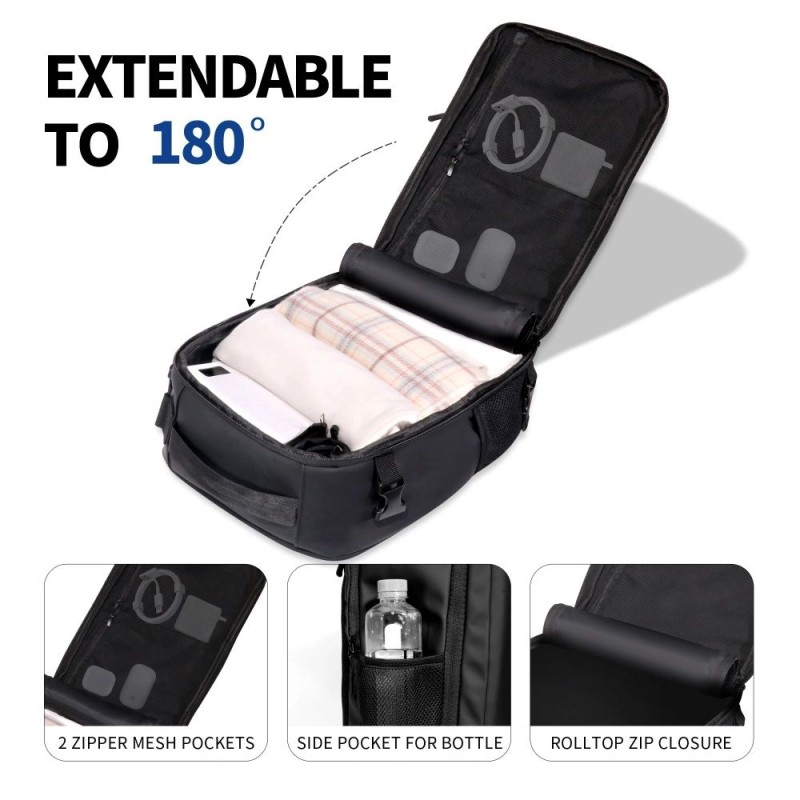 Tech-Protect Defender S50 раница за лаптоп Ryanair & Wizz Air, 20L, 40x20x25 см, черна - 5906302368808