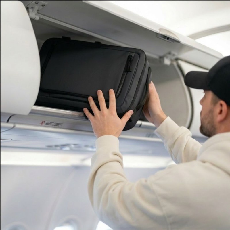 Tech-Protect Defender S50 раница за лаптоп Ryanair & Wizz Air, 20L, 40x20x25 см, черна - 5906302368808