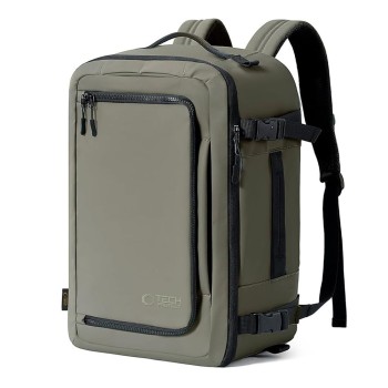 Tech-Protect Defender S50 туристическа раница за лаптоп за Ryanair & Wizz Air 20L 40x20x25 маслинено зелено