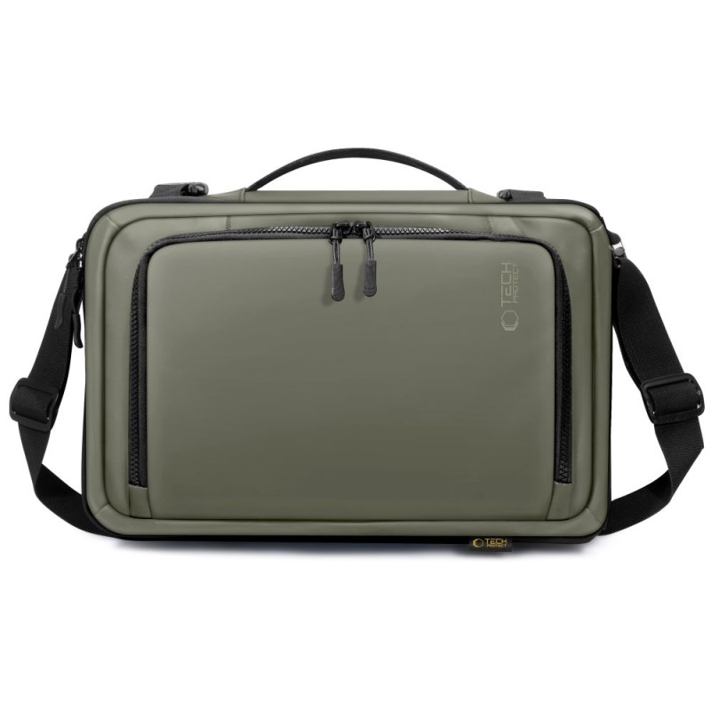 Tech-Protect Defender S50 туристическа раница за лаптоп за Ryanair & Wizz Air 20L 40x20x25 маслинено зелено - 5906302368815