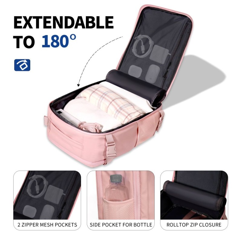 Tech-Protect Defender S50 Раниърс & Уиззaир пътническа раница за лаптоп 20 л 40x20x25 Dusty Pink