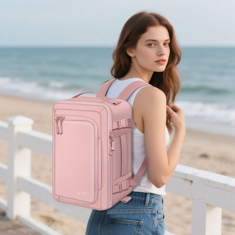 Tech-Protect Defender S50 Раниърс & Уиззaир пътническа раница за лаптоп 20 л 40x20x25 Dusty Pink