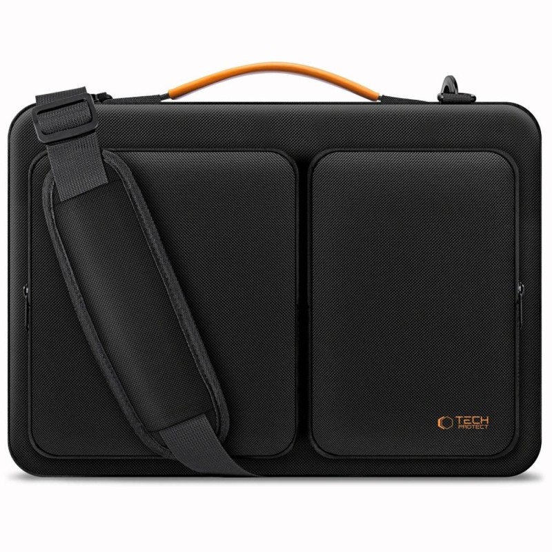 Tech-Protect Defender Bag за лаптоп 15-16 черно/оранжева (SKU: 5906302368846) - 5906302368846