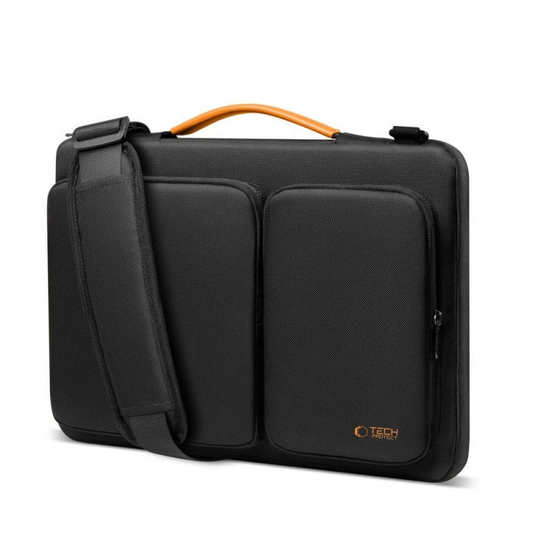Tech-Protect Defender Bag за лаптоп 15-16 черно/оранжева (SKU: 5906302368846) - 5906302368846