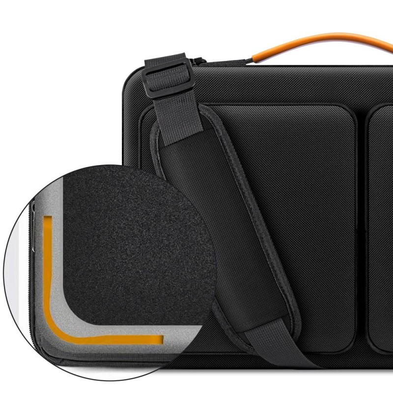 Tech-Protect Defender Bag за лаптоп 15-16 черно/оранжева (SKU: 5906302368846) - 5906302368846