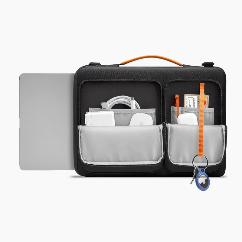 Tech-Protect Defender Bag за лаптоп 15-16 черно/оранжева (SKU: 5906302368846) - 5906302368846