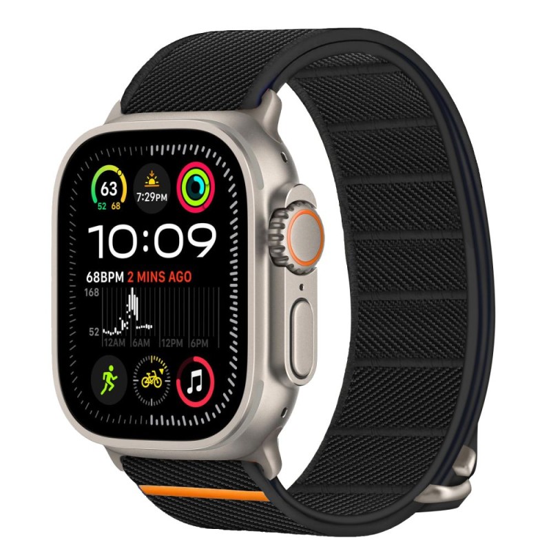 TECH-PROTECT NYLON SLIP каишка за Apple Watch 8 / 9 / 10 / 11 / SE / ULTRA (44 / 45 / 46 / 49 мм) черна - TECH-PROTECT NYLON SLIP каишка за Apple Watch 8 / 9 / 10 / 11 / SE / ULTRA (44 / 45 / 46 / 49 мм) черна - 5906302368853