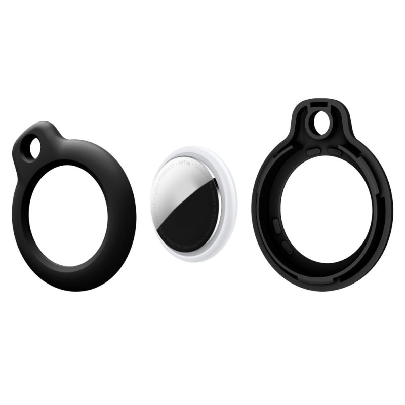 TECH-PROTECT ROUGH комплект 4 брелока за Apple AirTag 1/2 BLACK - 5906302368938