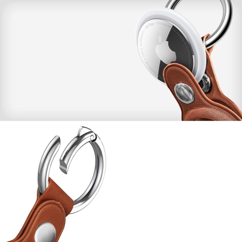 TECH-PROTECT NATURALFIT КАЛЪФ ЗА APPLE AIRTAG 1/2 КАФЯВ - TECH-PROTECT NATURALFIT КАЛЪФ ЗА APPLE AIRTAG 1/2 КАФЯВ - 5906302368952