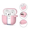 TECH-PROTECT силиконов кейс с карабинер за Apple AirPods 4 Dusty Pink - TECH-PROTECT силиконов кейс с карабинер за Apple AirPods 4 Dusty Pink - 5906302370054