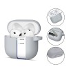 TECH-PROTECT Силиконов калъф с карабинер за Apple AirPods 4 Crayon Grey - TECH-PROTECT Силиконов калъф с карабинер за Apple AirPods 4 Crayon Grey - 5906302370061
