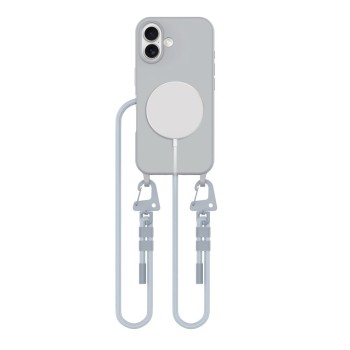 Tech-Protect Magnecklace MagSafe за iPhone 16, Crayon Grey (с каишка)