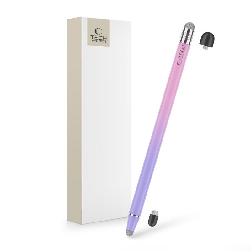 TECH-PROTECT USP100 4-накрайника Touch Pen стилус, лилаво/розов - TECH-PROTECT USP100 4-накрайника Touch Pen стилус, лилаво/розов - 5906302370344