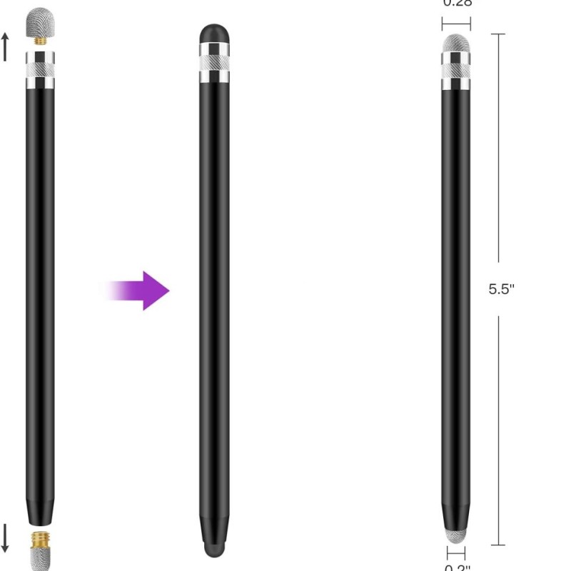 TECH-PROTECT USP100 4-накрайника Touch Pen стилус, лилаво/розов - TECH-PROTECT USP100 4-накрайника Touch Pen стилус, лилаво/розов - 5906302370344