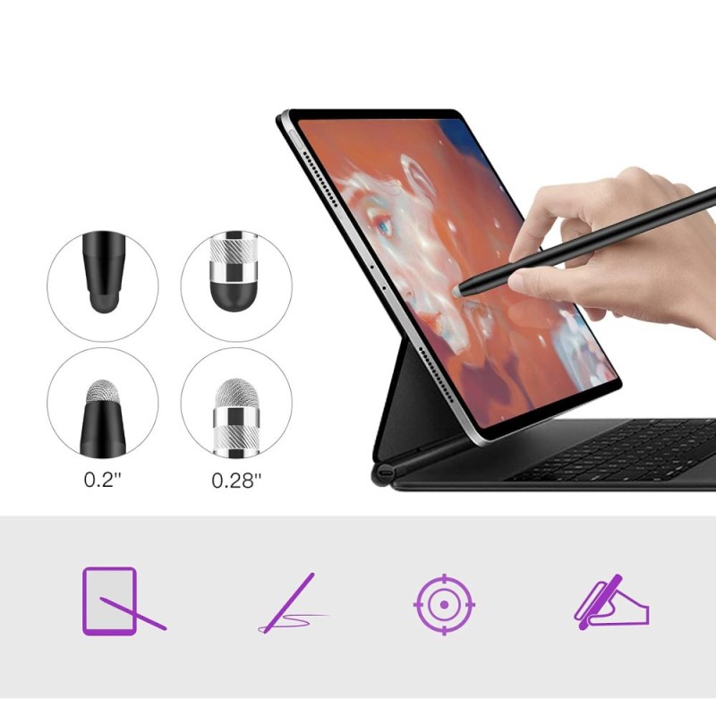 TECH-PROTECT USP100 4-накрайника Touch Pen стилус, лилаво/розов - TECH-PROTECT USP100 4-накрайника Touch Pen стилус, лилаво/розов - 5906302370344